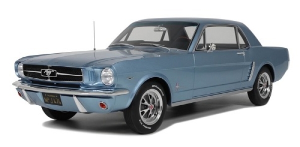 G089 Ford Mustang V8 Hardtop Silver Blue Pony 1965 1:12